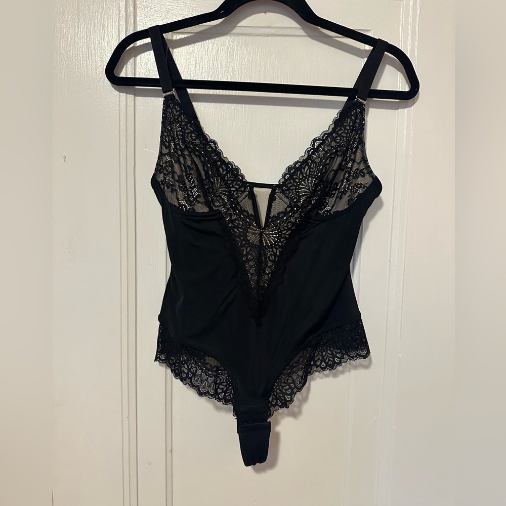 HeyShape Black Lace Shape-wear Thong Bodysuit